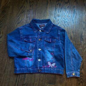 Girls' Holpokai boyue Jeans Denim Jacket Size 11 Blue Pink